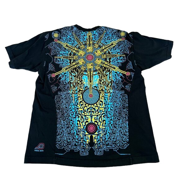 Public Beta Solar Chip UV D41 T-Shirt/Blacklight Glow Wear Men's Medium T-Shirt - Picture 3 of 4